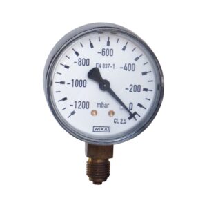 گیج فشار وکیوم WIKA صفحه 6 سانت 1200- تا 0 میلی بار